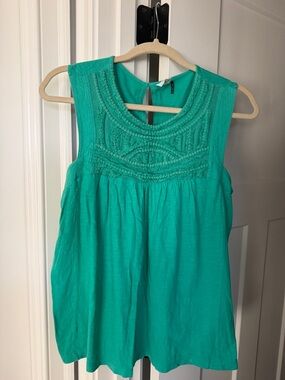 Embroidered Sleeveless Camisole in Teal